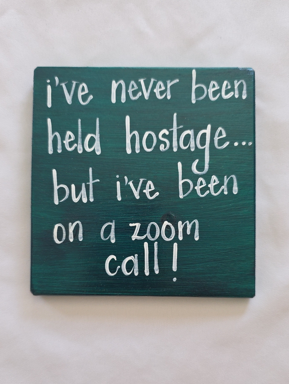 JustGenna Designs Teal Rustic Handmade Wood Wall Art Zoom Jokes